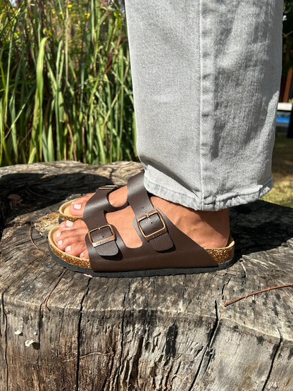 Maibulun Leather Sandal - Brown