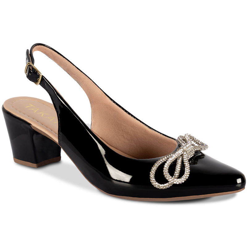 Scarpin Slingback com Laço Strass