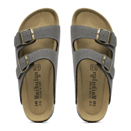 Maibulun Suede Sandal - Grey