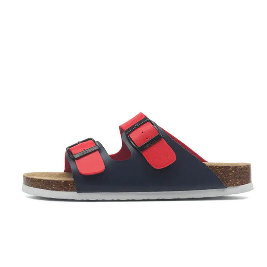 Maibulun Leather Sandal - Blue and Red