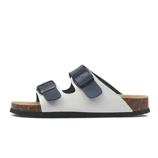 Maibulun Leather Sandal - White and Blue